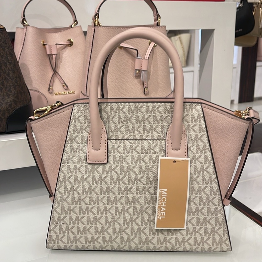 MICHAEL KORS
Avril Small Logo Top-Zip Satchel
Powder Blush Multi 
NWT - Picture 8 of 16